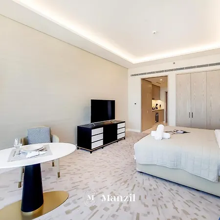 Manzil - Studio Apartment With Aura Pool & Sea View At The Palm Tower In Palm Jumeirah Дубай Экстерьер фото